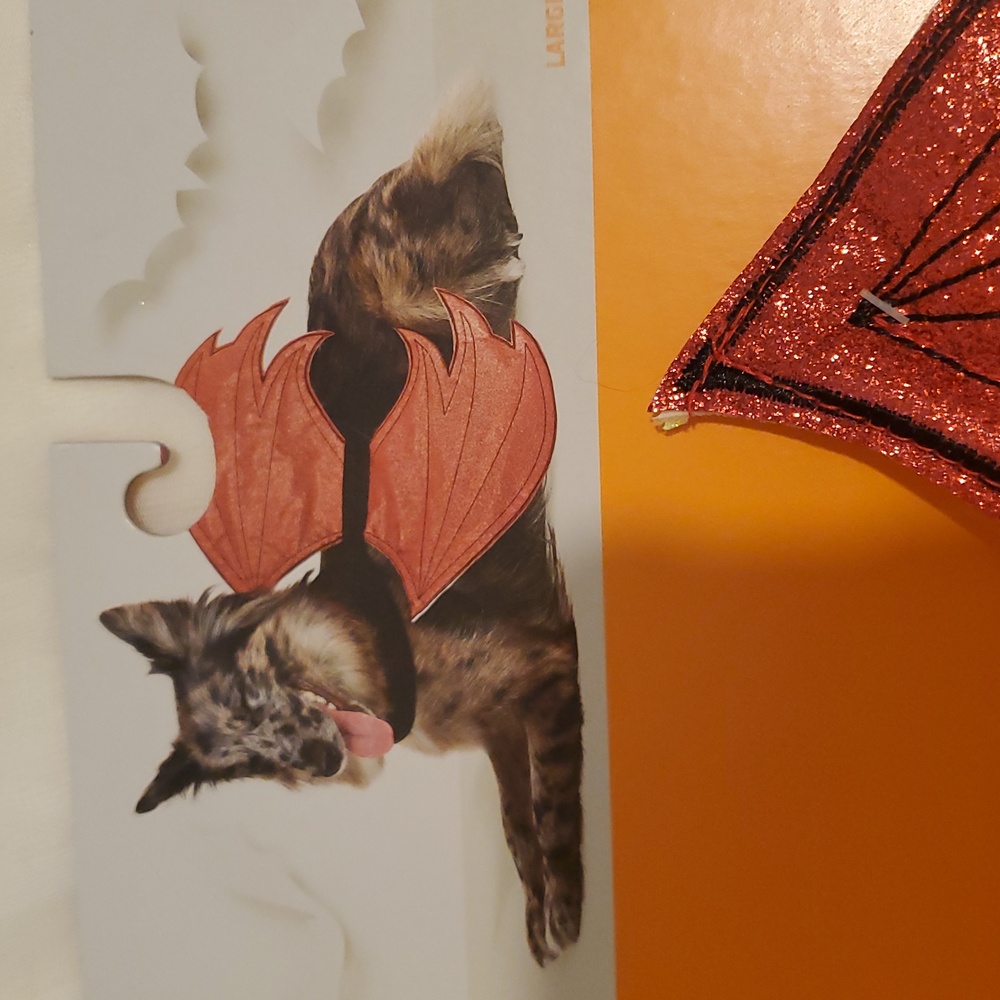 Red Devil or White Angel Wings Reversable Costume for Dogs Sz‎ XL